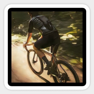 Cyclist Active Geek Designer Dune Stika Artistic Anime Style Sticker